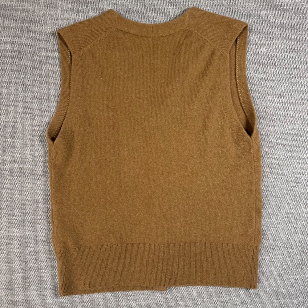 Vince Wool Cashmere Sweater Vest Womens XS Brown Button Front Minimalist - Picture 2 of 7